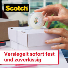 Lade das Bild in den Galerie-Viewer, Scotch® Crystal Klebeband, transparent, Vorteilspack, 8 Rollen, 19 mm x 33 m | Packung (1 Stück)
