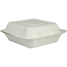 Lade das Bild in den Galerie-Viewer, MenüBox, Bagasse, weiß, 22,3x20,1x7,7 cm   | Packung (50 Stück)
