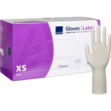 Lade das Bild in den Galerie-Viewer, Latex-Handschuhe Classic, Puderfrei, Lang, Natur
