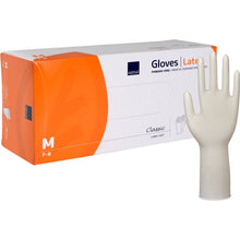 Lade das Bild in den Galerie-Viewer, Latex-Handschuhe Classic, Puderfrei, Lang, Natur
