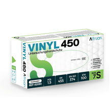 Lade das Bild in den Galerie-Viewer, Altruan Vinyl 450 Handschuhe, Einmalhandschuhe, transparent - 100 Stück
