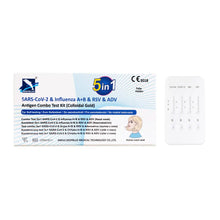 Lade das Bild in den Galerie-Viewer, DeepBlue Combo 5in1 - Antigen Schnelltest – SARS-CoV-2, Influenza A+B, RSV &amp; Adenovirus | Packung (1 Stück)
