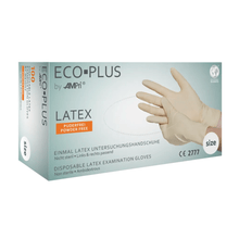 Lade das Bild in den Galerie-Viewer, AMPri ECO-PLUS Latexhandschuhe puderfrei, weiß
