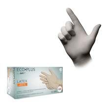 Lade das Bild in den Galerie-Viewer, AMPri ECO-PLUS Latexhandschuhe puderfrei, weiß
