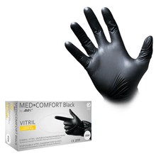 Lade das Bild in den Galerie-Viewer, AMPri MED-COMFORT BLACK Vitrilhandschuhe puderfrei, Schwarz
