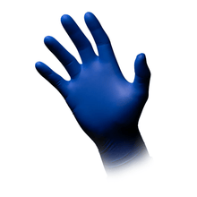 Lade das Bild in den Galerie-Viewer, AMPri MED-COMFORT BLUE 300 Nitrilhandschuhe extra Lang puderfrei, blau | Box (100 Stück)
