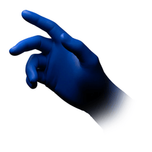 Lade das Bild in den Galerie-Viewer, AMPri MED-COMFORT BLUE 300 Nitrilhandschuhe extra Lang puderfrei, blau | Box (100 Stück)
