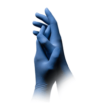 Lade das Bild in den Galerie-Viewer, AMPri MED-COMFORT BLUE Latexhandschuhe puderfrei, blau | Box (100 Stück)
