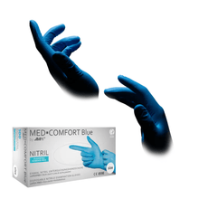 Lade das Bild in den Galerie-Viewer, AMPri MED-COMFORT BLUE Nitrilhandschuhe puderfrei, Blau
