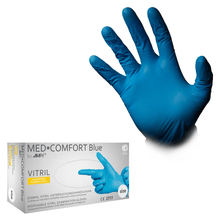 Lade das Bild in den Galerie-Viewer, AMPri MED-COMFORT BLUE Vitrilhandschuhe puderfrei, Blau
