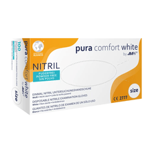 Lade das Bild in den Galerie-Viewer, AMPri Puracomfort WHITE Nitrilhandschuhe, Weiß | Box (100 Stück)
