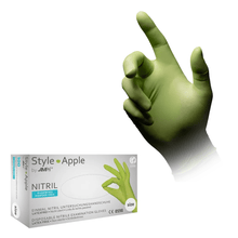 Lade das Bild in den Galerie-Viewer, AMPri STYLE APPLE Nitrilhandschuhe puderfrei by MED-COMFORT, Apfelgrün
