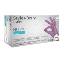 Lade das Bild in den Galerie-Viewer, AMPri STYLE BERRY Nitrilhandschuhe puderfrei by MED-COMFORT, Flieder

