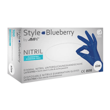Lade das Bild in den Galerie-Viewer, AMPri STYLE BLUEBERRY Nitrilhandschuhe puderfrei by MED-COMFORT, Dunkelblau
