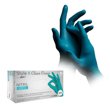 Lade das Bild in den Galerie-Viewer, AMPri STYLE CLEAN OCEAN Nitrilhandschuhe puderfrei by MED-COMFORT, Türkis
