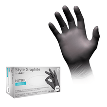 Lade das Bild in den Galerie-Viewer, AMPri STYLE GRAPHITE Nitrilhandschuhe puderfrei by MED-COMFORT, Anthrazit
