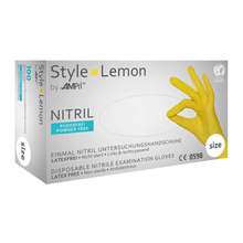 Lade das Bild in den Galerie-Viewer, AMPri STYLE LEMON Nitrilhandschuhe puderfrei by MED-COMFORT, Gelb
