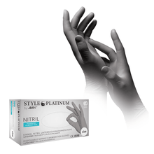 Lade das Bild in den Galerie-Viewer, AMPri STYLE PLATINUM Nitrilhandschuhe puderfrei by MED-COMFORT, Silbergrau

