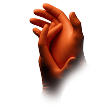 Lade das Bild in den Galerie-Viewer, AMPri SolidSafety High Grip Orange Nitril Chemikalienschutzhandschuhe S - XXL
