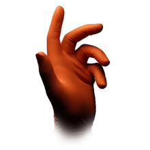 Lade das Bild in den Galerie-Viewer, AMPri SolidSafety High Grip Orange Nitril Chemikalienschutzhandschuhe S - XXL
