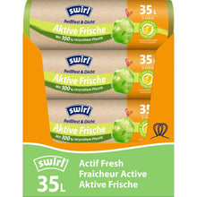 Lade das Bild in den Galerie-Viewer, Swirl Aktive Frische Müllbeutel 35 l Reißfest &amp; Dicht | Rolle (9 Beutel)
