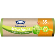 Lade das Bild in den Galerie-Viewer, Swirl Aktive Frische Müllbeutel 35 l Reißfest &amp; Dicht | Rolle (9 Beutel)
