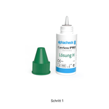 Lade das Bild in den Galerie-Viewer, Alphacheck CareSens PRO Kontrolllösung L+H | Packung (2 Fläschchen)

