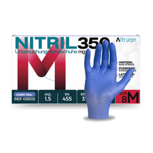 Lade das Bild in den Galerie-Viewer, Altruan NITRIL350 Nitril Handschuhe, Einmalhandschuhe, blau - 100 Stück
