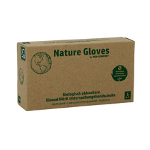 Lade das Bild in den Galerie-Viewer, AMPri Nature Gloves Nitrilhandschuhe Biologisch abbaubar, Grün | Box (100 Stück)
