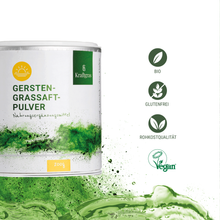 Lade das Bild in den Galerie-Viewer, 200g Bio Gerstengrassaftpulver
