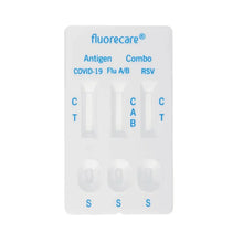 Lade das Bild in den Galerie-Viewer, Fluorecare SARS-CoV-2, Influenza A + B &amp; RSV Antigen Kombi Test, 1 Stück | Packung (1 Test)
