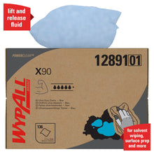 Lade das Bild in den Galerie-Viewer, WypAll® X90 PowerClean - BRAG™ Box / Blau - 1 Brag Box  x 136 Sheets | Karton (1 Box)

