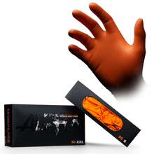 Lade das Bild in den Galerie-Viewer, High Grip Einmalhandschuh aus Nitril, orange, ALPHA
