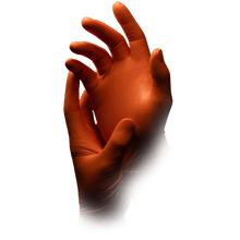 Lade das Bild in den Galerie-Viewer, High Grip Einmalhandschuh aus Nitril, orange, ALPHA
