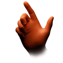 Lade das Bild in den Galerie-Viewer, High Grip Einmalhandschuh aus Nitril, orange, ALPHA
