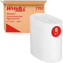 Lade das Bild in den Galerie-Viewer, WypAll® Wettask™ Wischtücher - Rolle / Weiß - 6 Refills  x 140 Sheets | Karton (6 Rollen)
