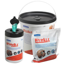Lade das Bild in den Galerie-Viewer, WypAll® Wischtücher - Grün - 6 Tubs  x 50 Sheets | Karton (6 Eimer)
