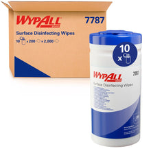 Lade das Bild in den Galerie-Viewer, WypAll® Flächendesinfektionstücher - Spendereimer / Weiß /200 - 10 Tubs  x 200 Sheets | Karton (10 Eimer)
