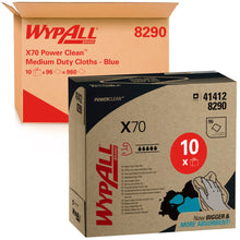 Lade das Bild in den Galerie-Viewer, WypAll® X70 PowerClean - Zupfbox / Blau - 10 Boxes  x 100 Sheets | Karton (10 Boxen)
