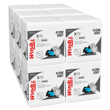 Lade das Bild in den Galerie-Viewer, WypAll® X70 PowerClean - Viertelgefaltet / Weiß - 12 Bags  x 76 Sheets | Karton (12 Beutel)

