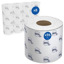 Lade das Bild in den Galerie-Viewer, Kleenex® Toilettenpapierrollen - Kleinrollen / Weiß - 8 Packs  x 12 small rolls  x 250 Toilet Tissue Sheets | Karton (8 Päckchen)
