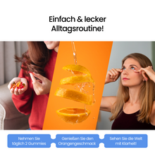 Lade das Bild in den Galerie-Viewer, Lutein Gummies with Vitamin C, E and Zinc - Orange
