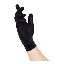 Lade das Bild in den Galerie-Viewer, NITRAS TOUGH GRIP N Nitrilhandschuhe innovative Schuppenoberfläche, schwarz | Packung (50 Stück)
