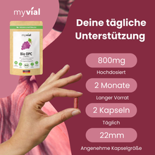 Lade das Bild in den Galerie-Viewer, Bio OPC Kapseln – Mit Traubenkern, Aroniapulver &amp; Vitamin C
