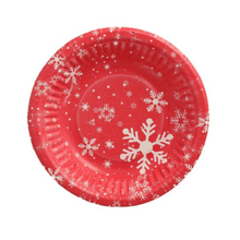 Lade das Bild in den Galerie-Viewer, PAPSTAR Pappschalen rund, 19 cm, 3 cm hoch, "Winter Time" | Folie (50 Stück)
