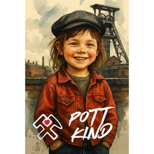Lade das Bild in den Galerie-Viewer, Retro Poster Ruhrpott-Kind (Mädchen) – 70er Style
