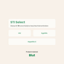 Lade das Bild in den Galerie-Viewer, STI Test Select - Geschlechtskrankheiten-Test
