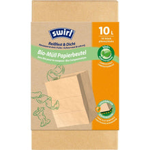 Lade das Bild in den Galerie-Viewer, Swirl Bio-Müll Papierbeutel 10 l Reißfest &amp; Dicht | Rolle (10 Beutel)

