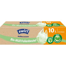 Lade das Bild in den Galerie-Viewer, Swirl Bio-Müll Folienbeutel mit Tragegriff 10 l Reißfest &amp; Dicht quer | Rolle (10 Beutel)
