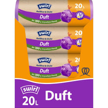 Lade das Bild in den Galerie-Viewer, Swirl Duft-Müllbeutel Vanille-Lavendel 20 l Reißfest &amp; Dicht | Rolle (12 Beutel)
